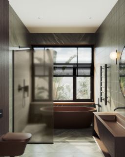 Душевая перегородка MaybahGlass MGD-697-6у 79см чёрный